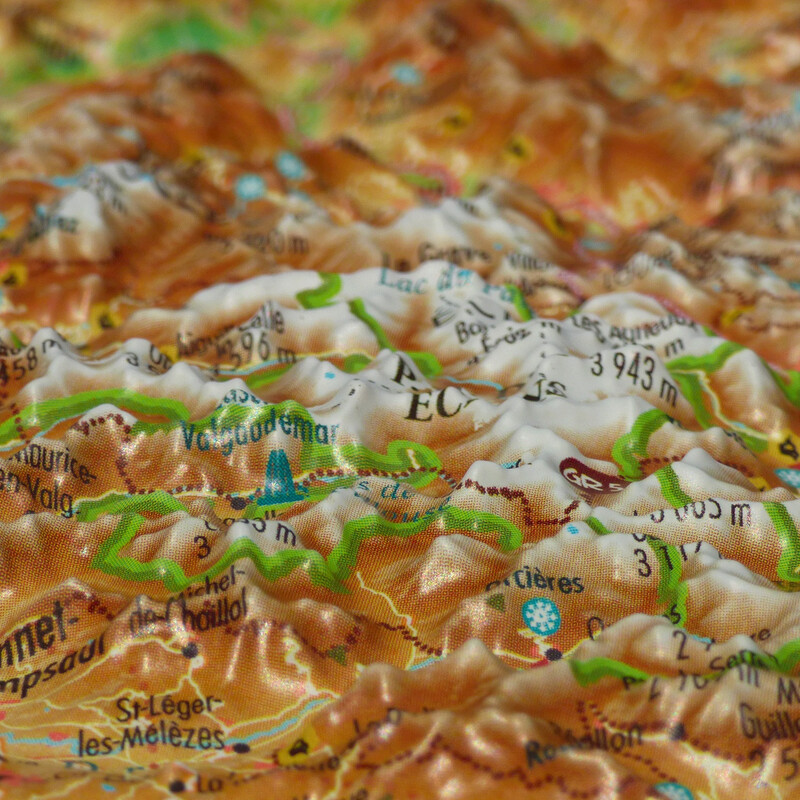 3Dmap Regional-Karte Les Alpes Françaises et ses massifs alpins