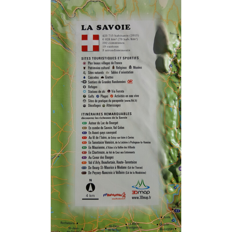 3Dmap Regional-Karte La Savoie