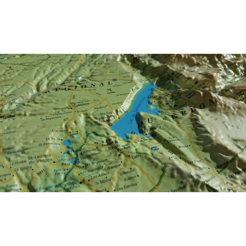 3Dmap Regional-Karte Le Verdon