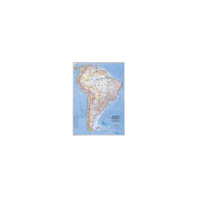 National Geographic Kontinentkarte Süd Amerika, politisch