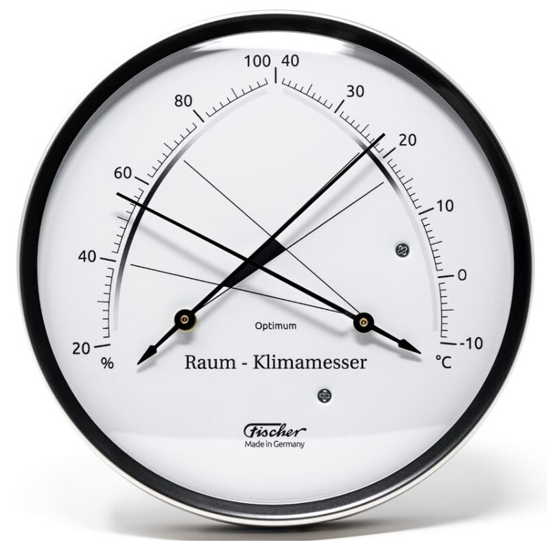 Fischer Wetterstation Raum-Klimamesser Edelstahl synthethic