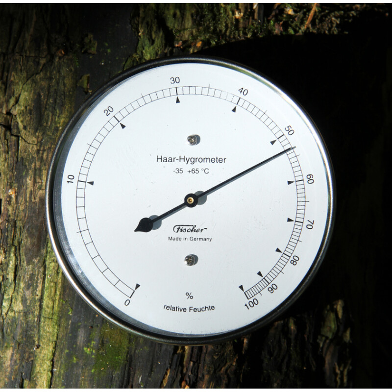 Fischer Wetterstation Haar-Hygrometer Edelstahl