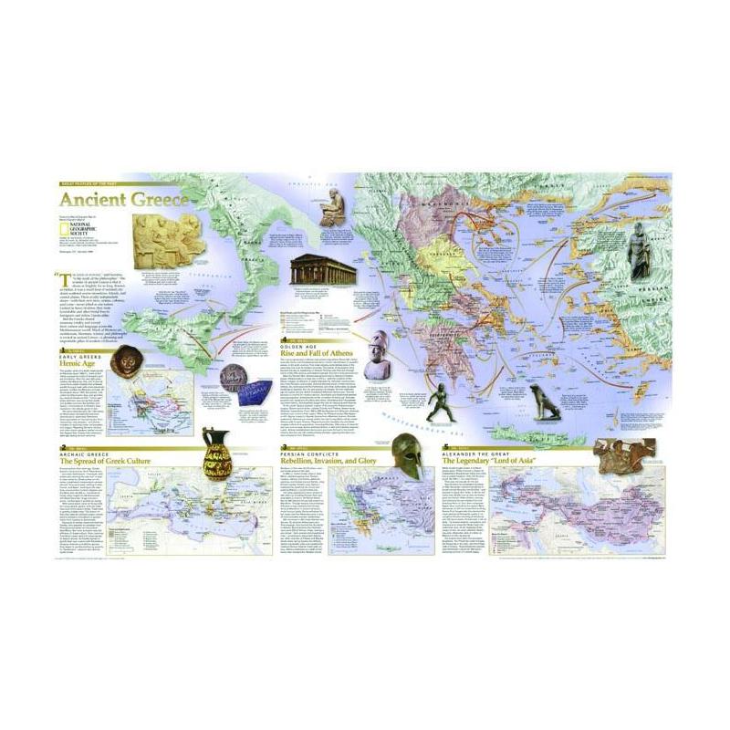 National Geographic Landkarte Griechenland - 2-seitig