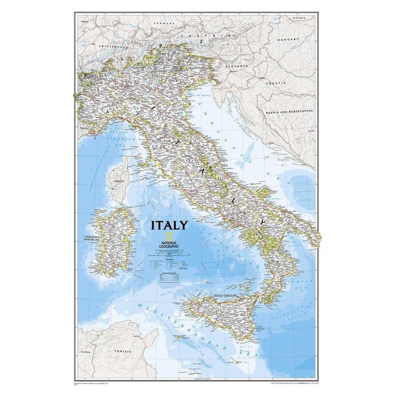 National Geographic Landkarte Italien