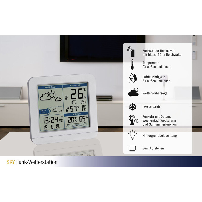 TFA Funk Wetterstation Sky weiß