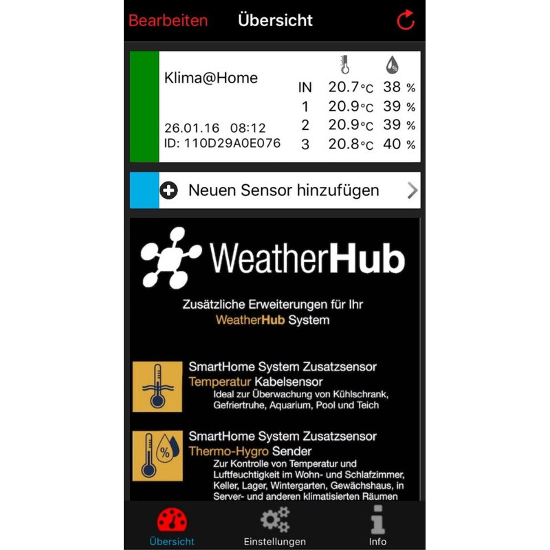 TFA Wetterstation WeatherHub Starter-Set mit Funk-Thermo-Hygrometer