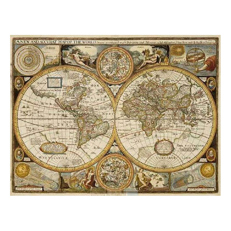 freytag & berndt Weltkarte Antik John Speed 1651 (91 x 69 cm)