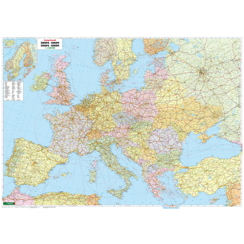 freytag & berndt Kontinentkarte Europa (172 x 123 cm)