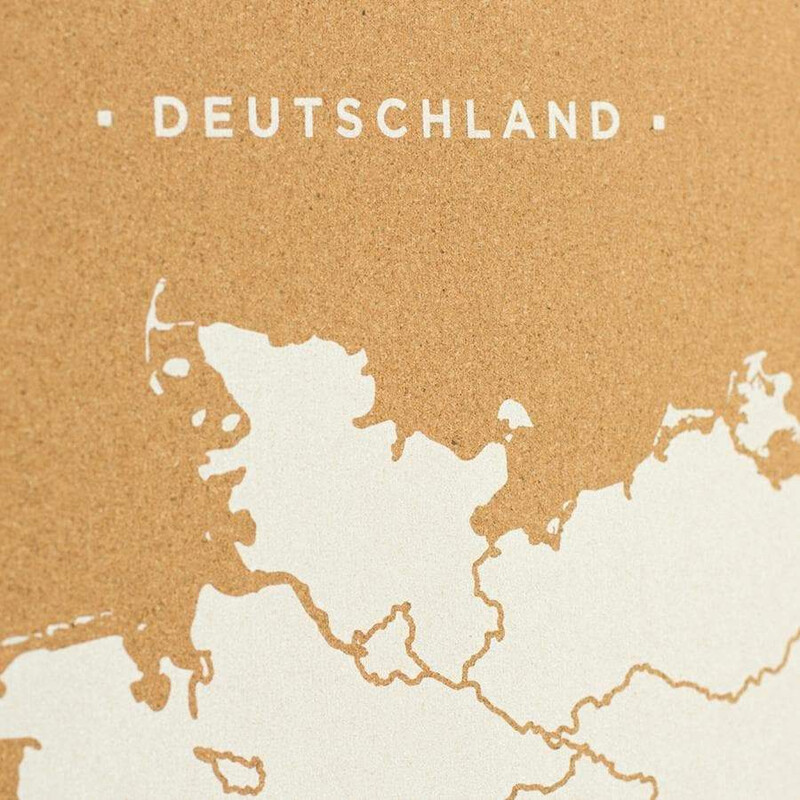 Miss Wood Landkarte Woody Map Countries Deutschland Cork L white (60 x 45 cm)