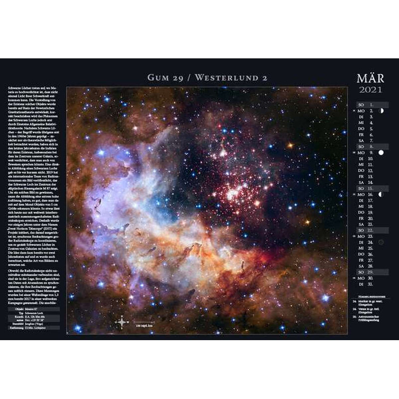Astronomie-Verlag Weltraum-Kalender 2021