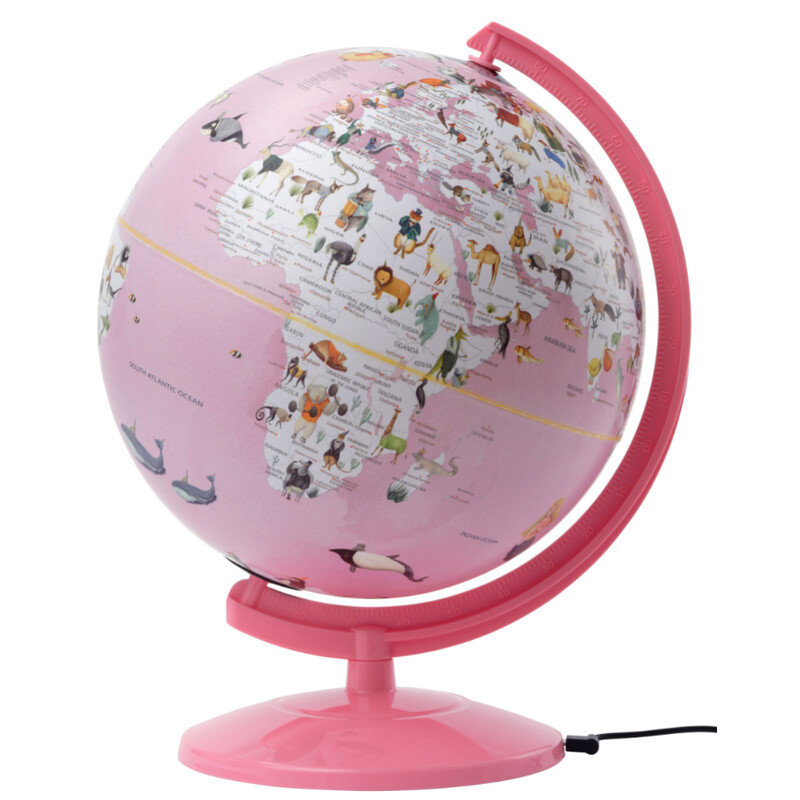 emform Globus Wildlife World Light Pink 25cm