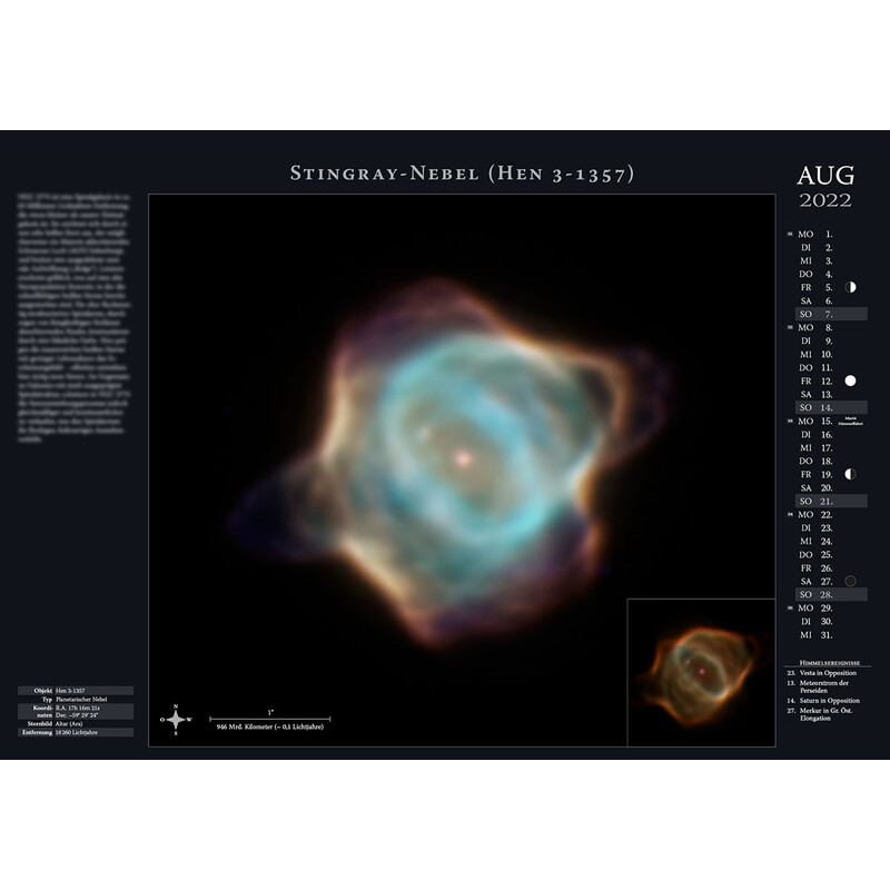 Astronomie-Verlag Weltraum-Kalender 2022