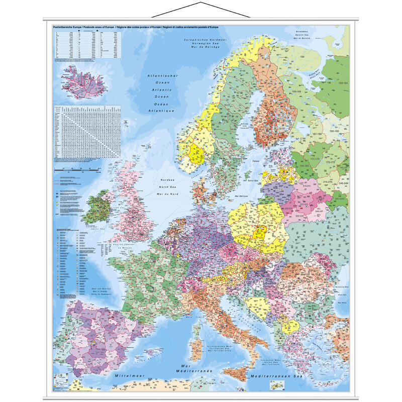 Stiefel Kontinentkarte Europa PLZ (97 x 119 cm)