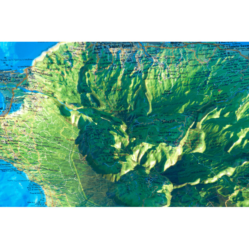 3Dmap Regional-Karte La Réunion