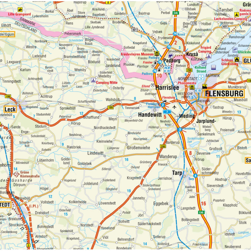 Kastanea Regional-Karte Schleswig-Holstein und Hamburg (113 x 101 cm)