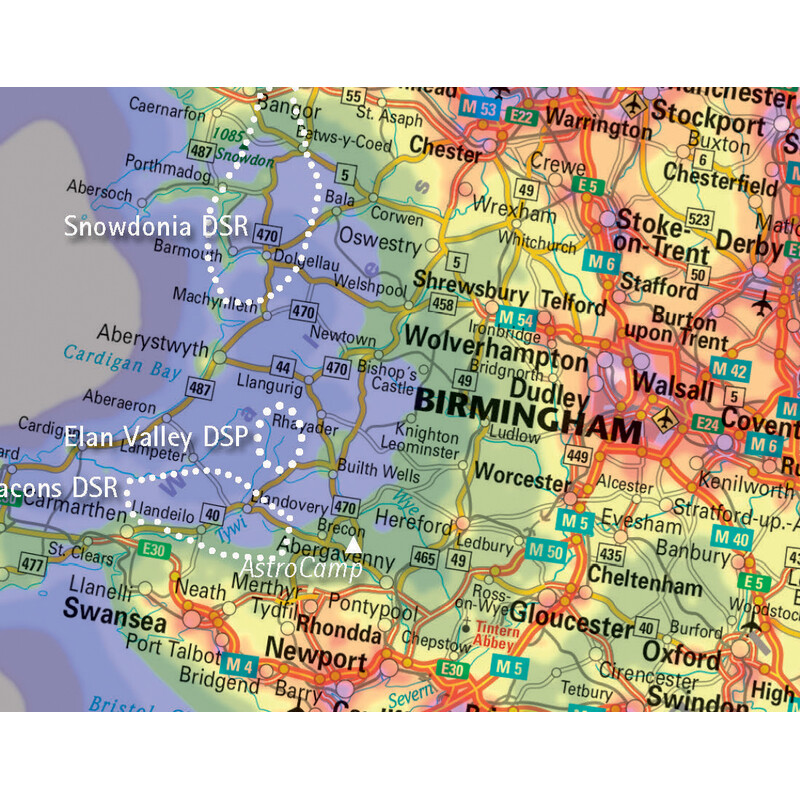 Oculum Verlag Kontinentkarte Sky Quality Map Europe