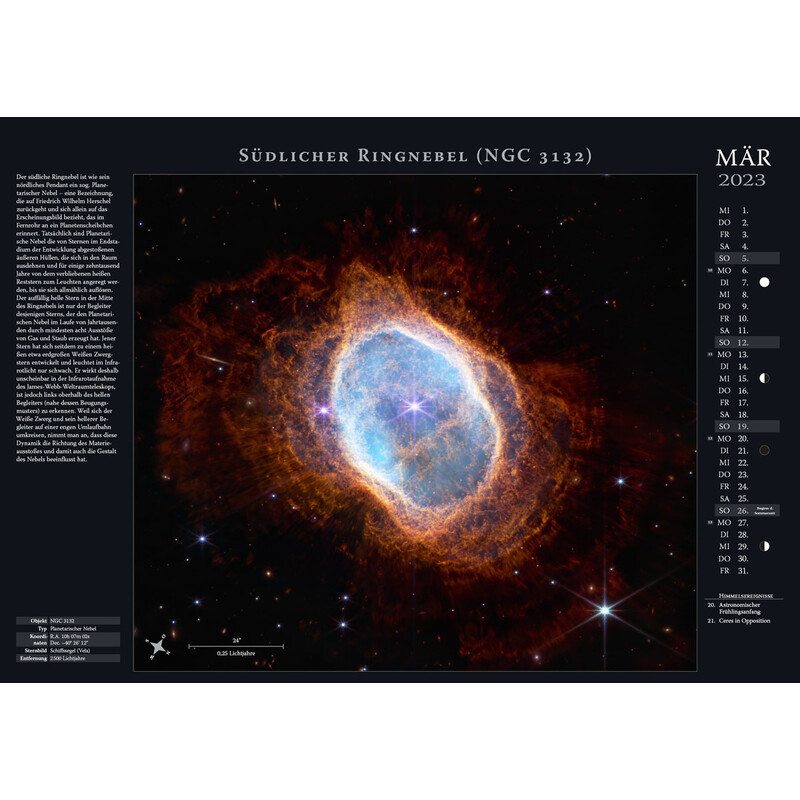 Astronomie-Verlag Weltraum-Kalender 2023