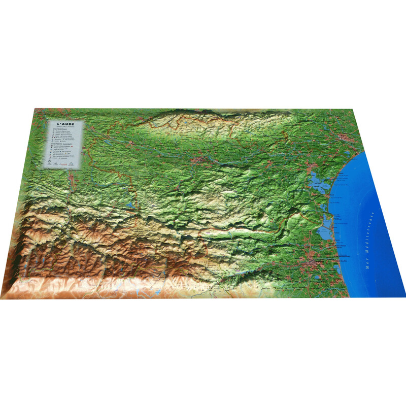 3Dmap Regional-Karte L'Aude (61 x 41 cm)