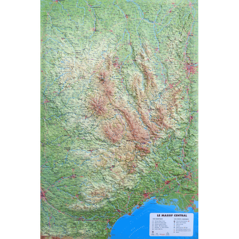 3Dmap Regional-Karte Le Massif Central