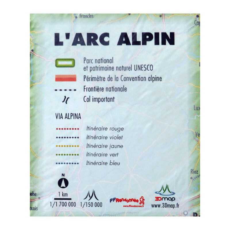 3Dmap Regional-Karte Massif de L'Arc Alpin
